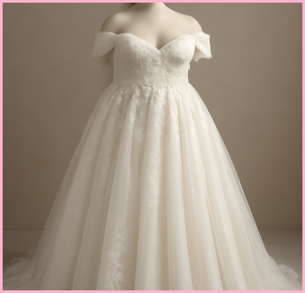 빅사이즈 오프숄더 웨딩드레스, 완벽한 선택을 위한 핵심 정보와 실속 아이템 추천 관련 이미지 1