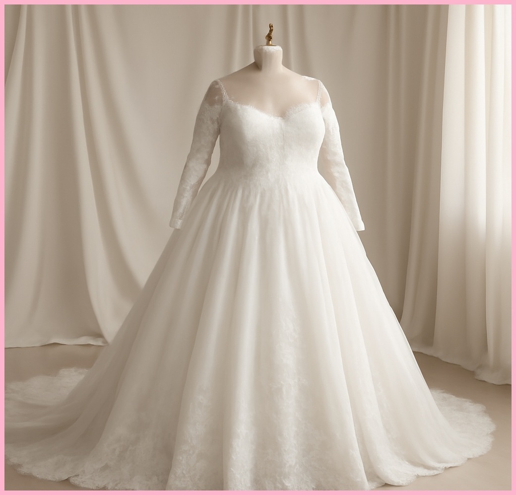 빅사이즈 웨딩드레스 드라마틱, 완벽한 나를 위한 감동의 선택법