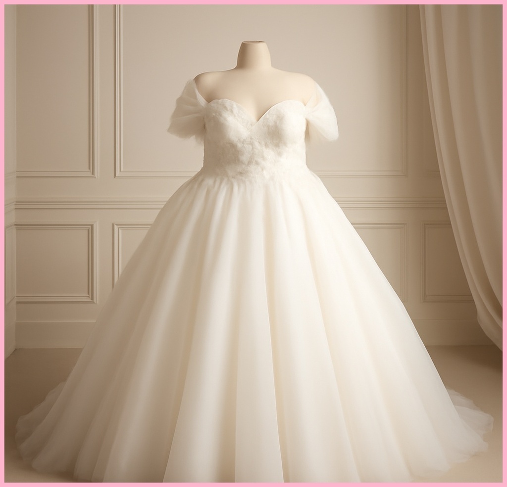 빅사이즈 웨딩드레스 볼륨핏, 완벽한 드레스 선택과 스타일링 비결 관련 이미지 1